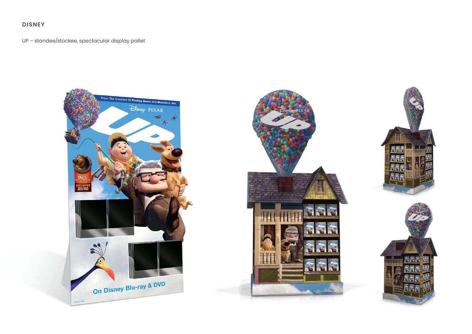 Disney — UP – standee/stockee, spectacular display pallet