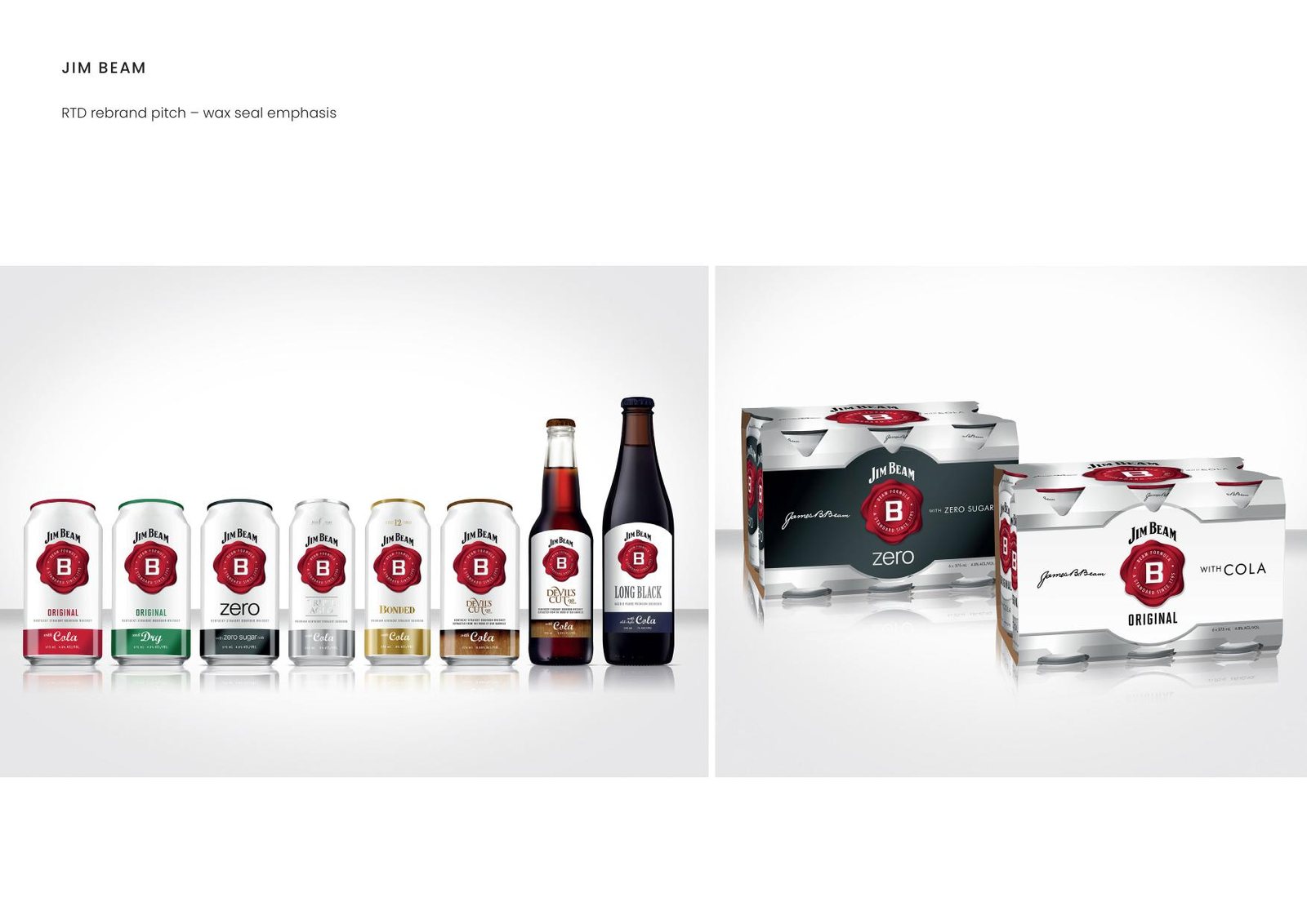 Jim Beam — RTD rebrand pitch – wax seal emphasis