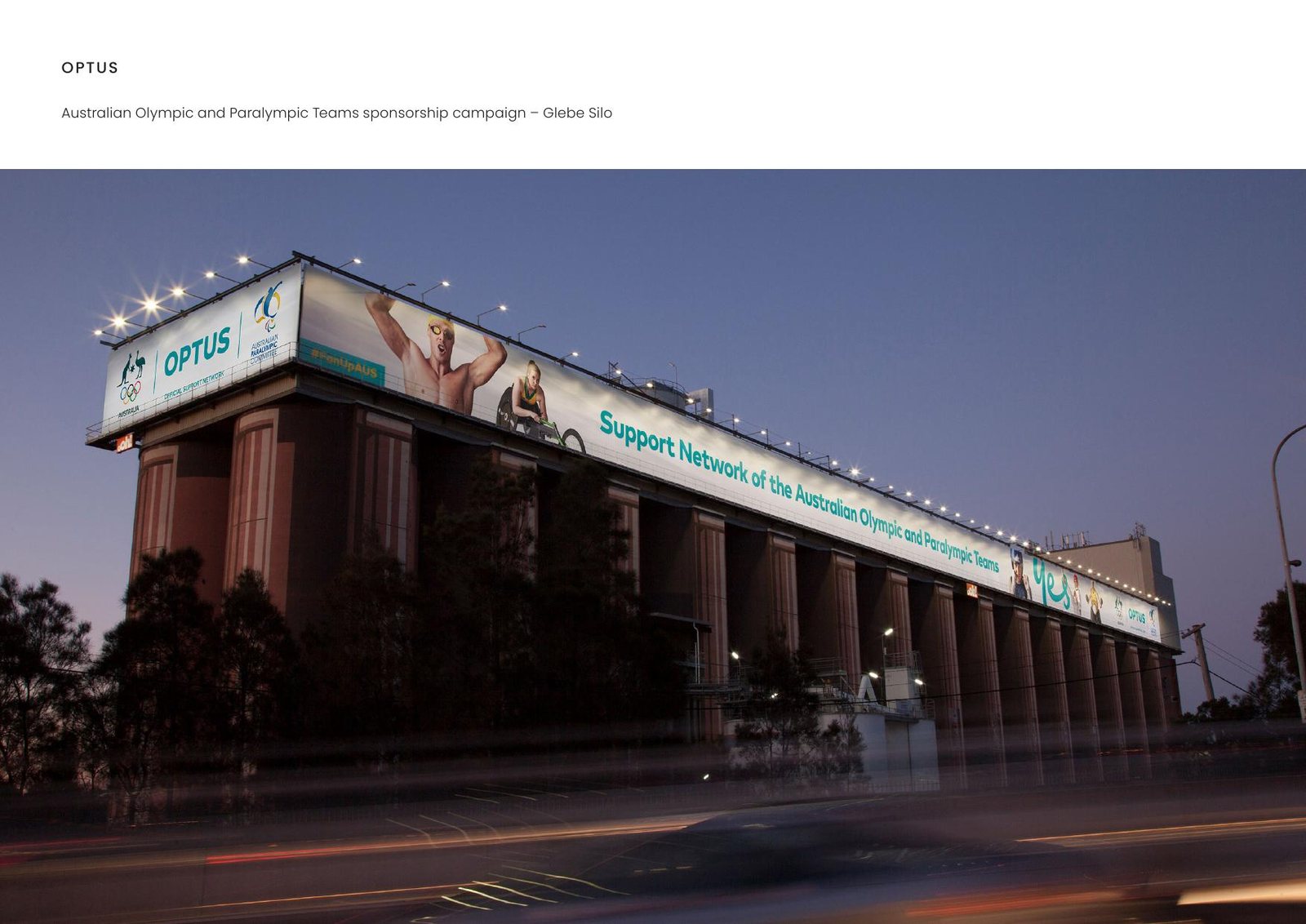 Optus — Australian Olympic and Paralympic Teams sponsorship campaign – Glebe Silo